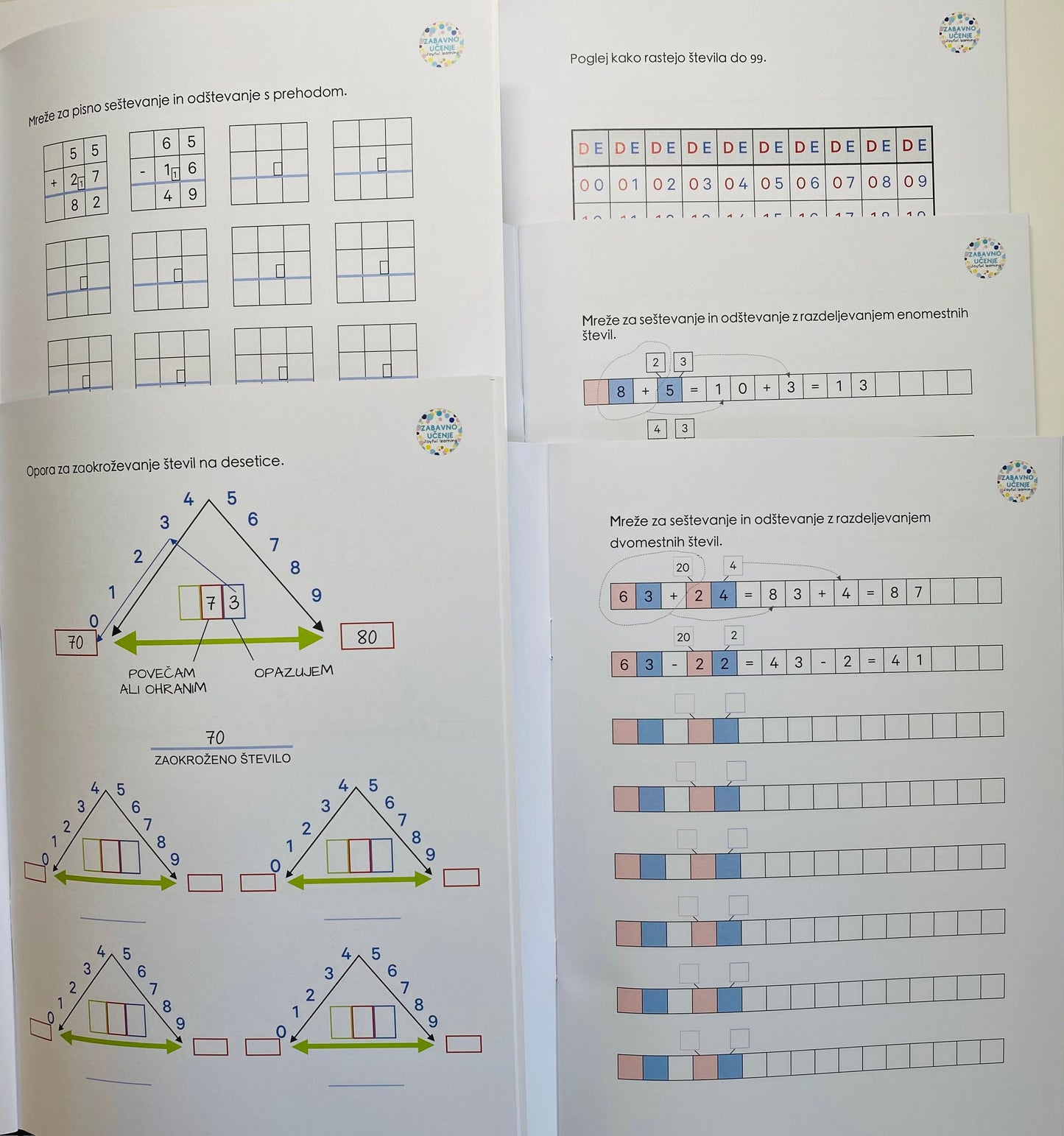 Zvezek Zabavno učenje, števila do 100