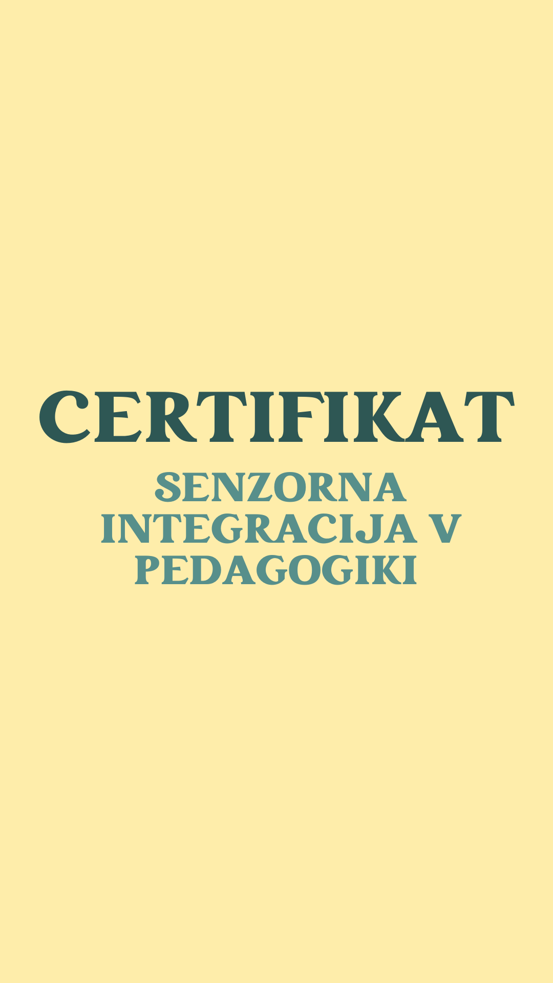 SENZORNA INTEGRACIJA V PEDAGOGIKI PO AYRES